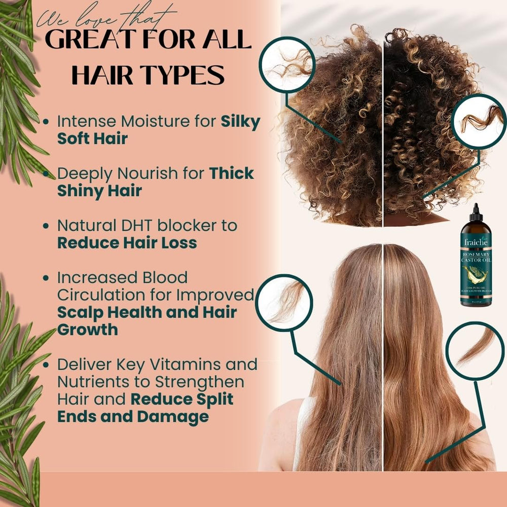 Live Fraiche oil on scalp shows massage-friendly growth support.