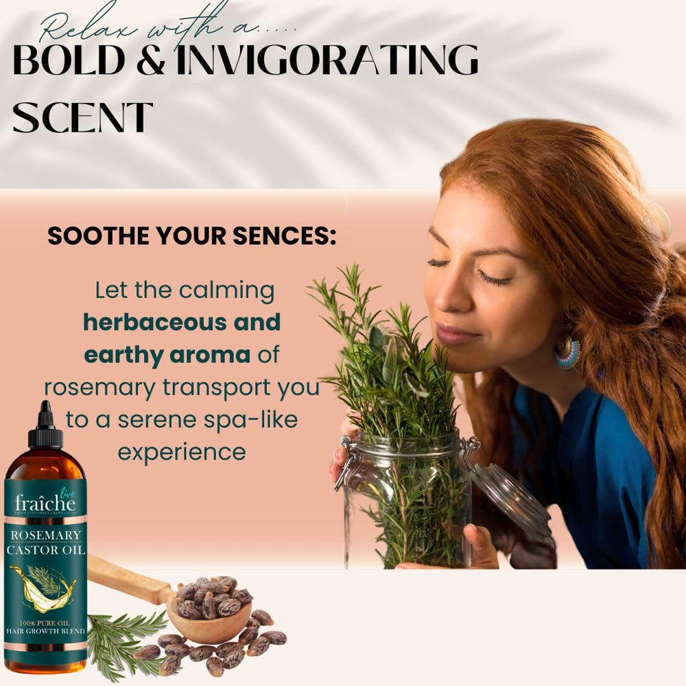 Live Fraiche bottle with rosemary sprigs for natural care.