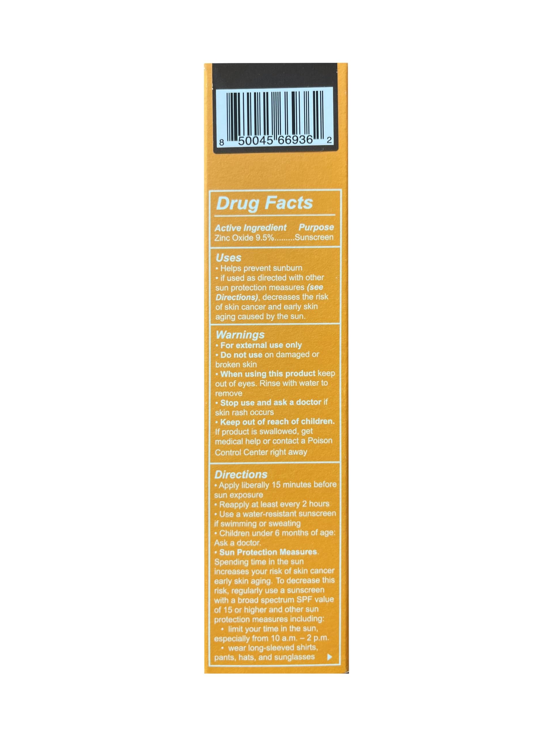 Hueguard vegan clean formula label on front of tube.