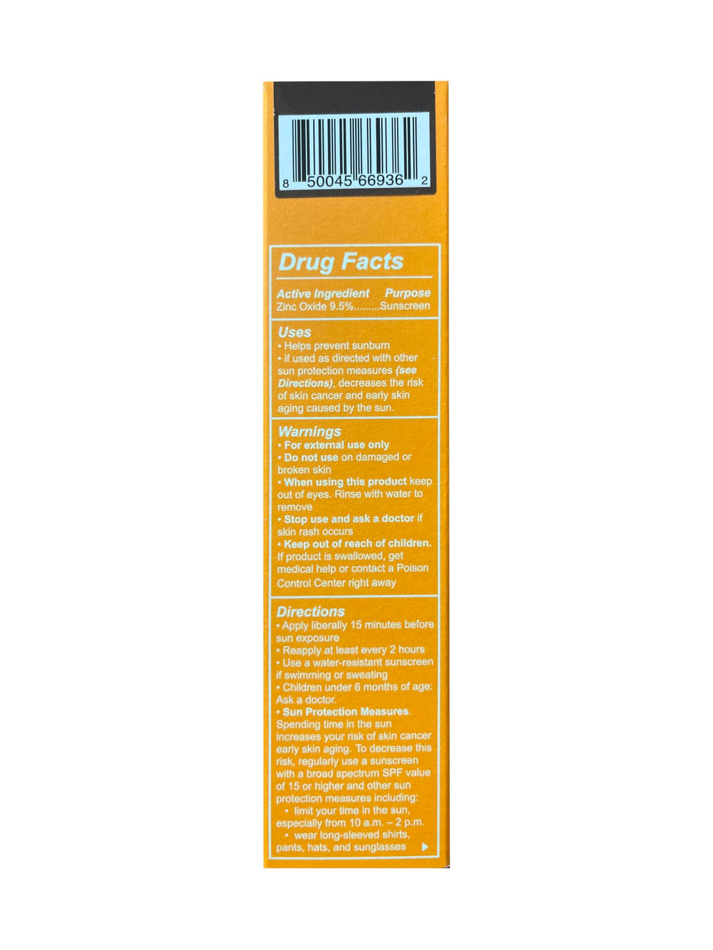 Hueguard vegan clean formula label on front of tube.