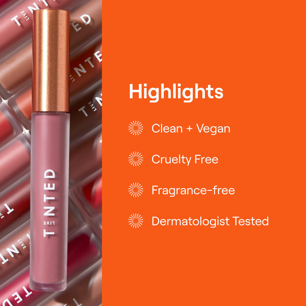 Live Tinted Huelip features jojoba oil and vitamin E for softness.