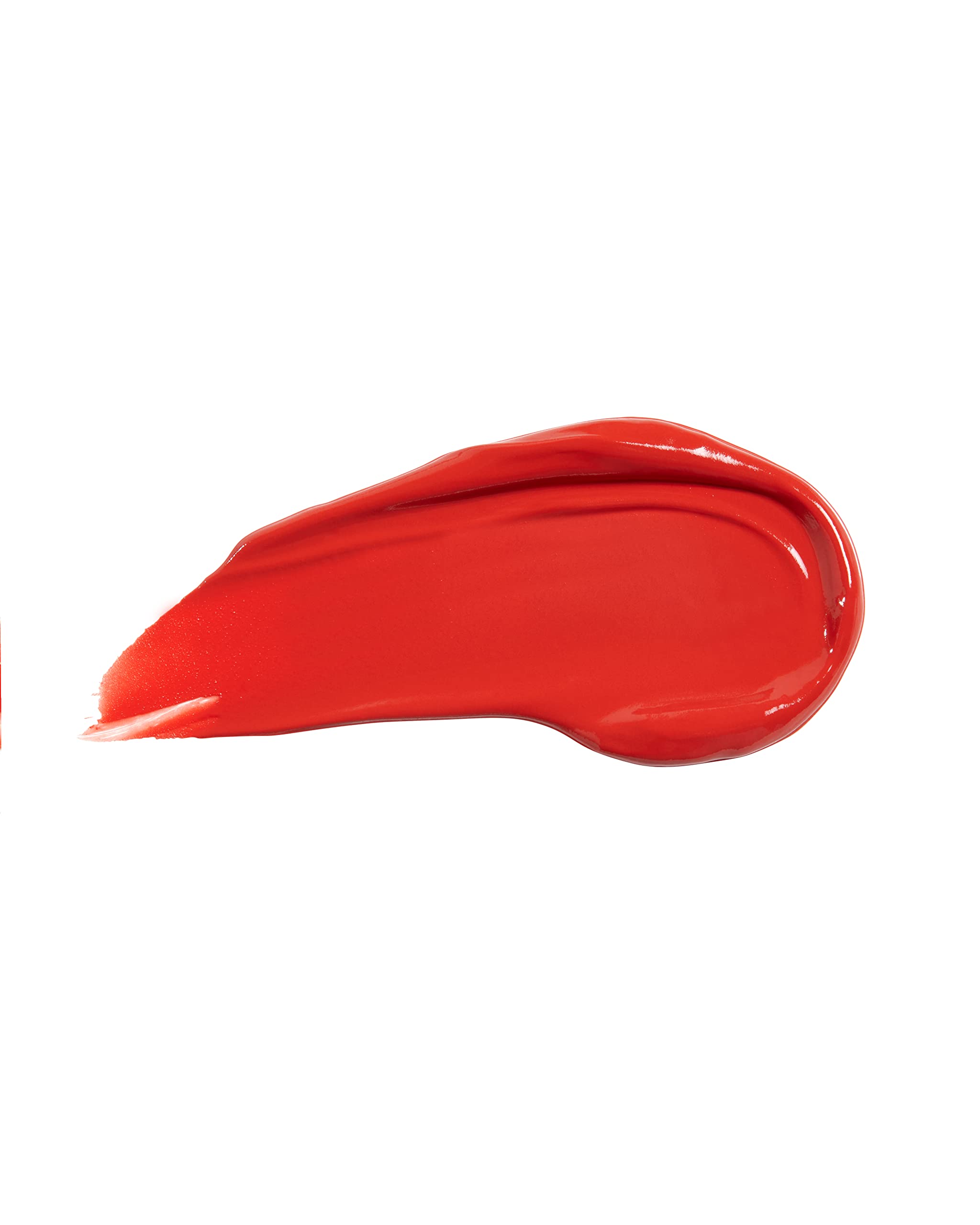 Live Tinted Huelip orangey red swatch shows rich pigment.