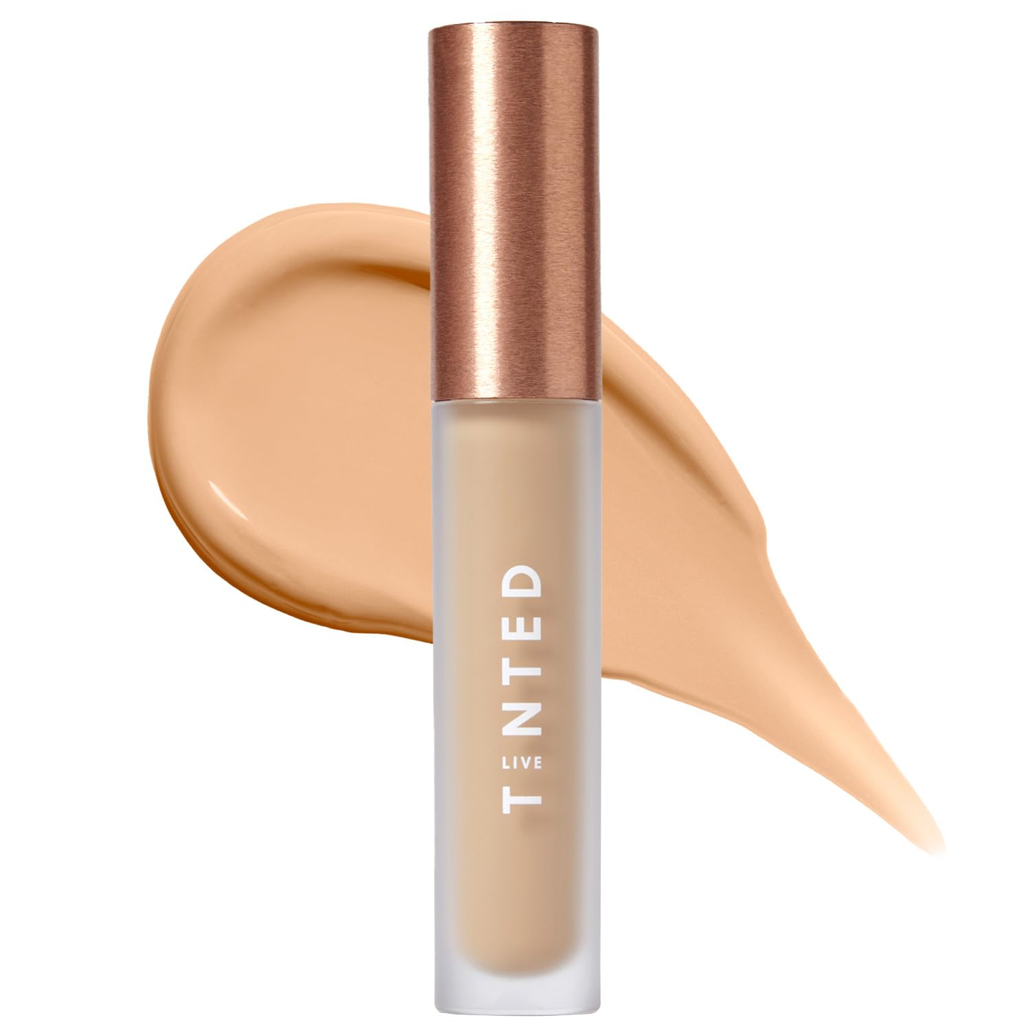 Creamy texture swatch of Live Tinted Hueskin Serum Concealer for blendable coverage.