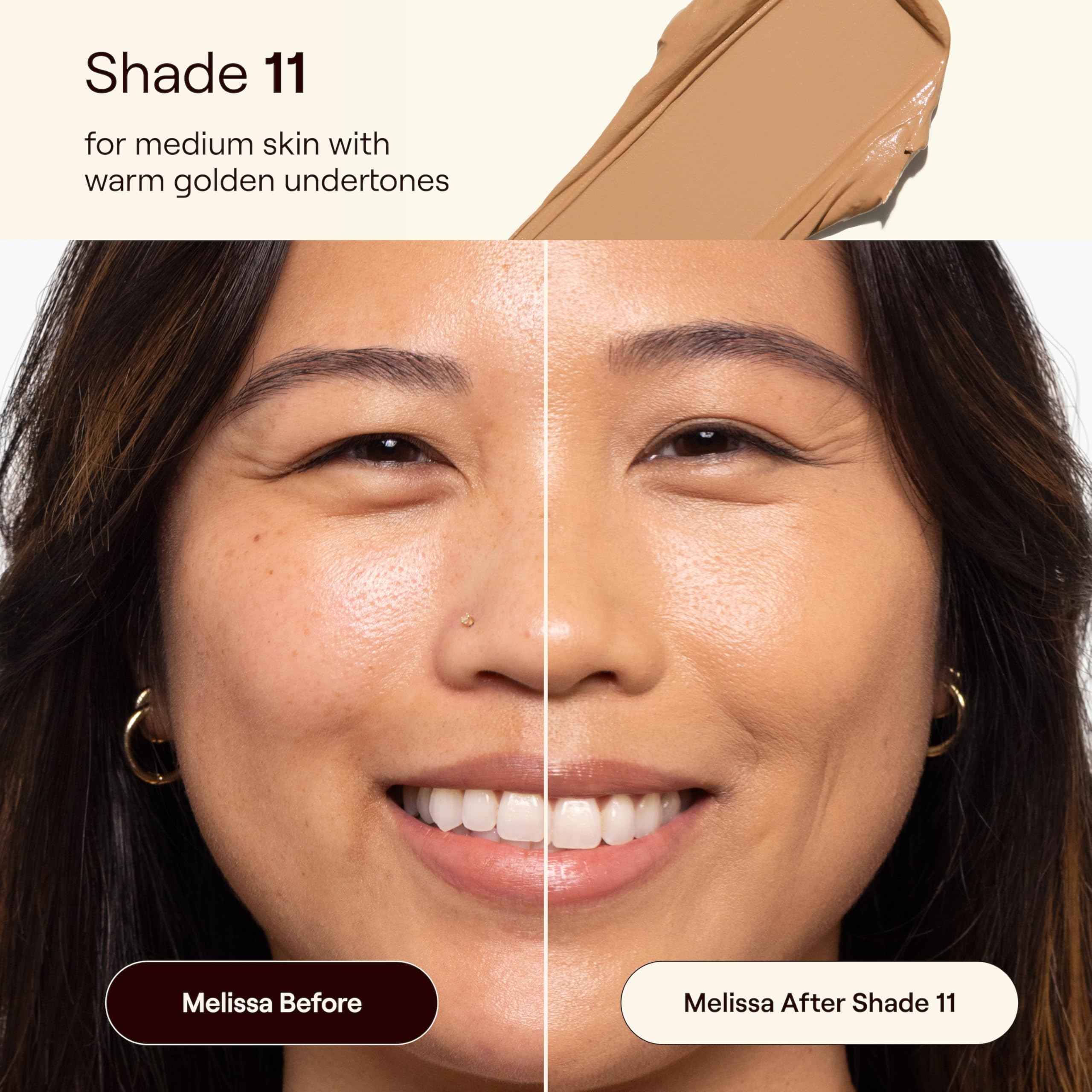Live Tinted HUESTICK creamy weightless formula for comfortable wear.