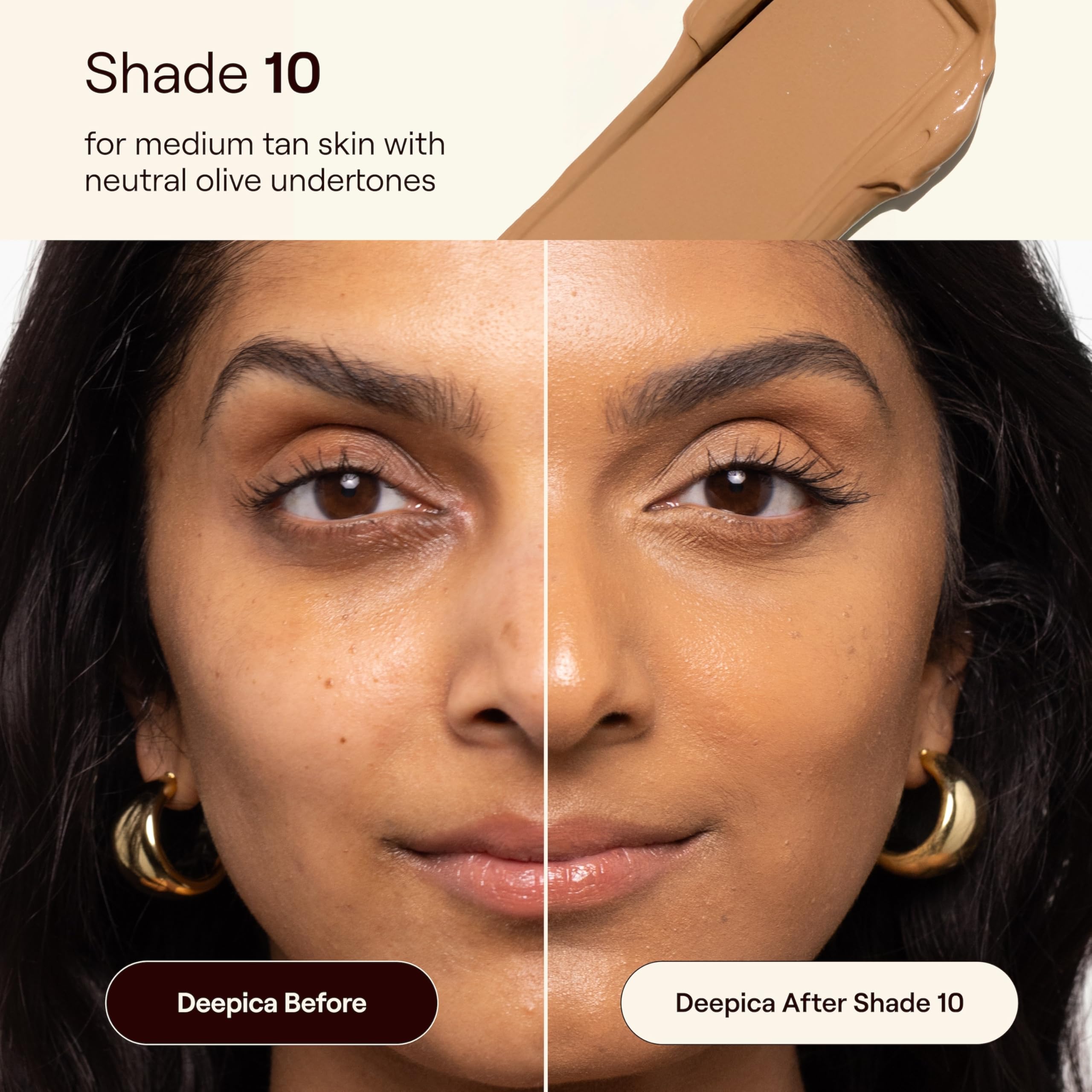 Live Tinted HUESTICK soft matte finish delivers natural, shine-free skin.