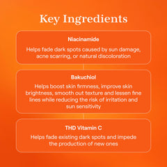 Live Tinted niacinamide and vitamin C formula close-up highlights brightening.