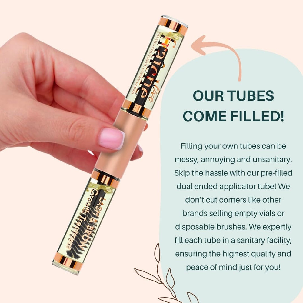 Live Fraiche eyelash brush included for even serum distribution.