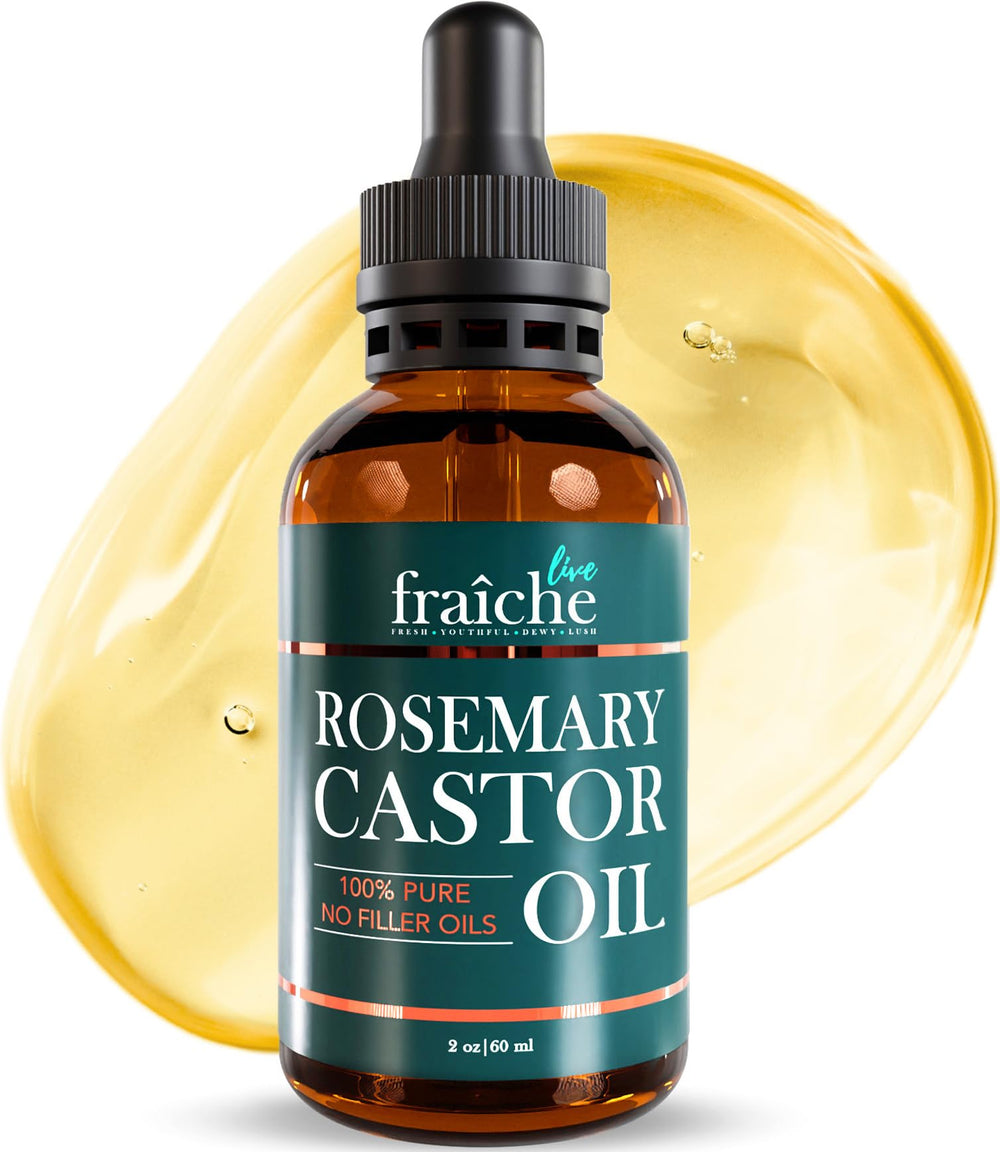 Live Fraiche rosemary oil bottle 2oz shown for hair growth support.