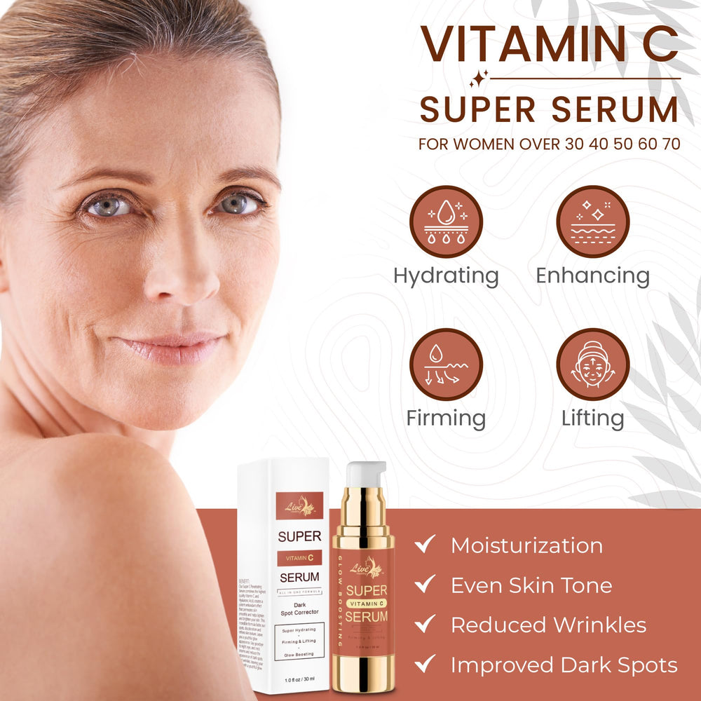 Live Healthy firming and elasticity close-up hinting at lifting benefits.