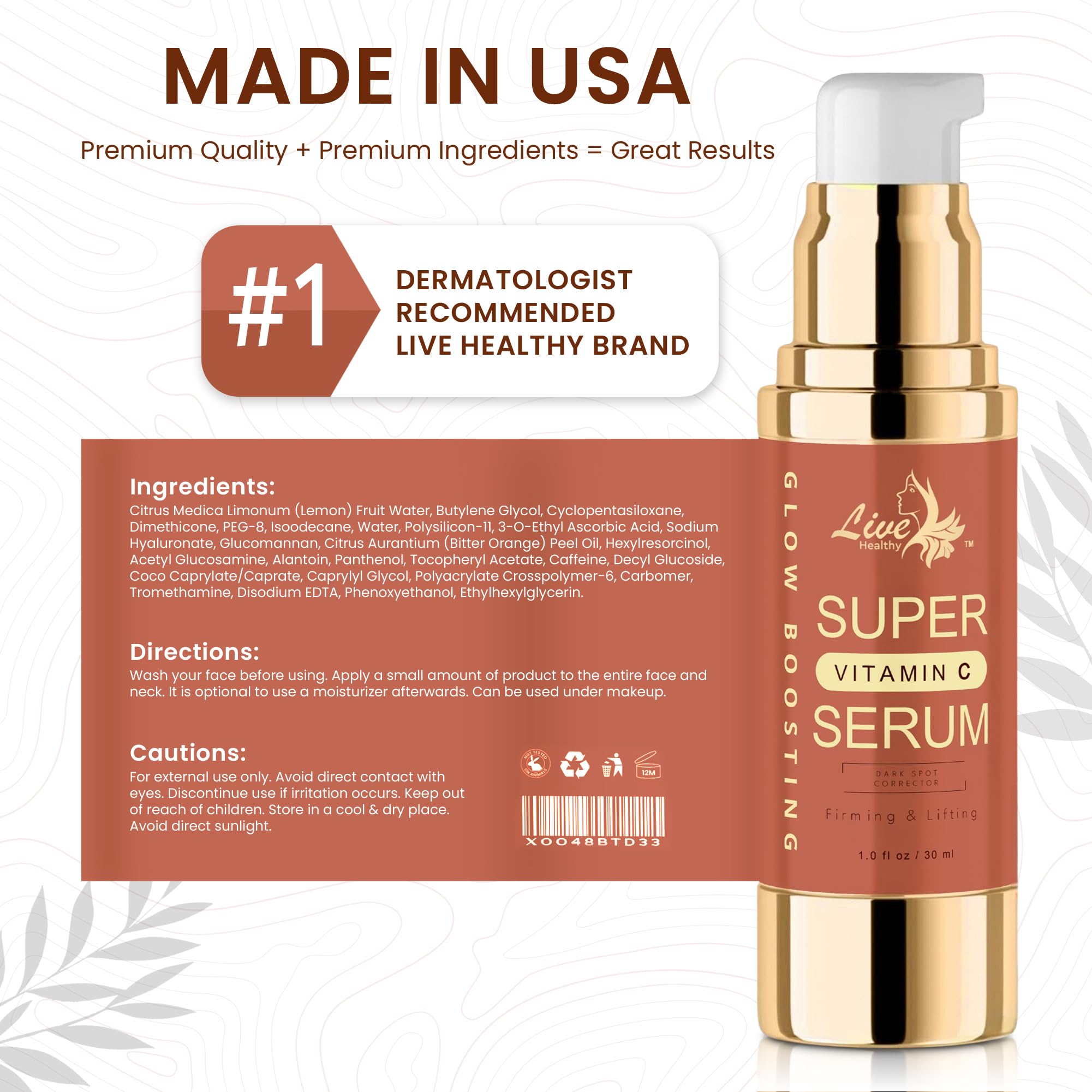 Live Healthy lightweight finish shows quick absorption and comfort.