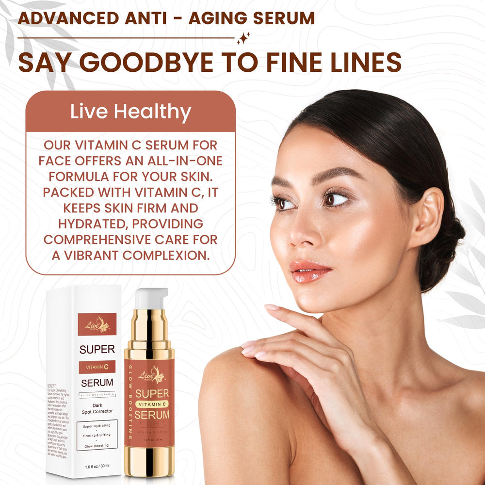 Live Healthy skin texture smoothing close-up showing refined skin texture.