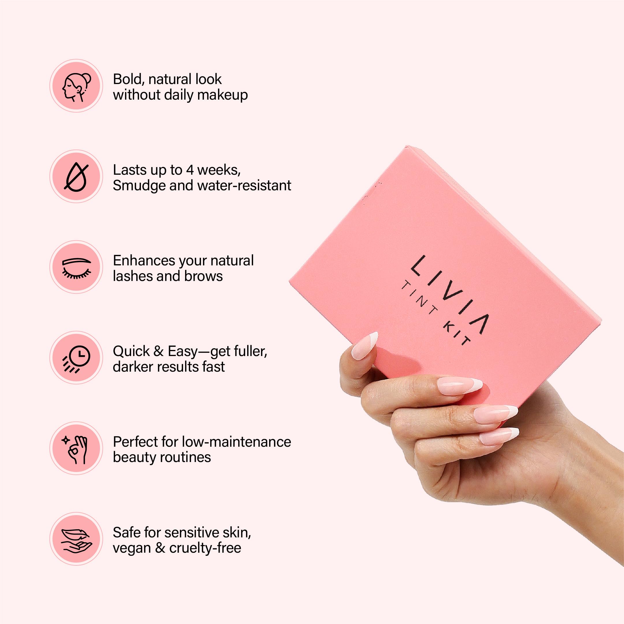 LIVIA hypoallergenic formula safe for sensitive eyes