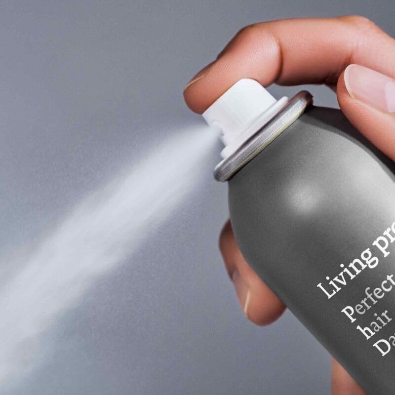 Living Proof Dry Shampoo on styled hair illustrating a clean look and pleasant feel.