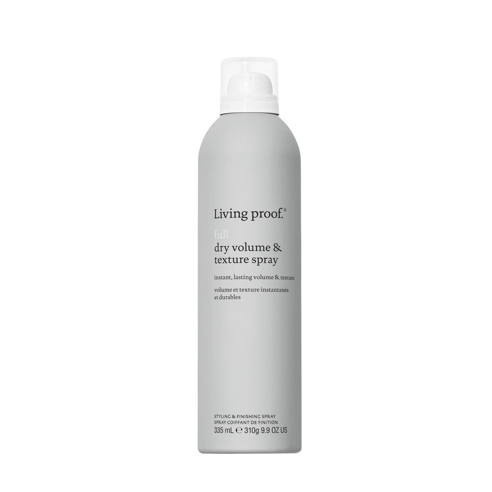 Living Proof Full Dry Volume Spray bottle with instant lift for fine hair.