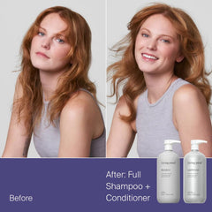 Living Proof Lasting Volume Holiday Kit conditioner bottle adds softness and manageability.