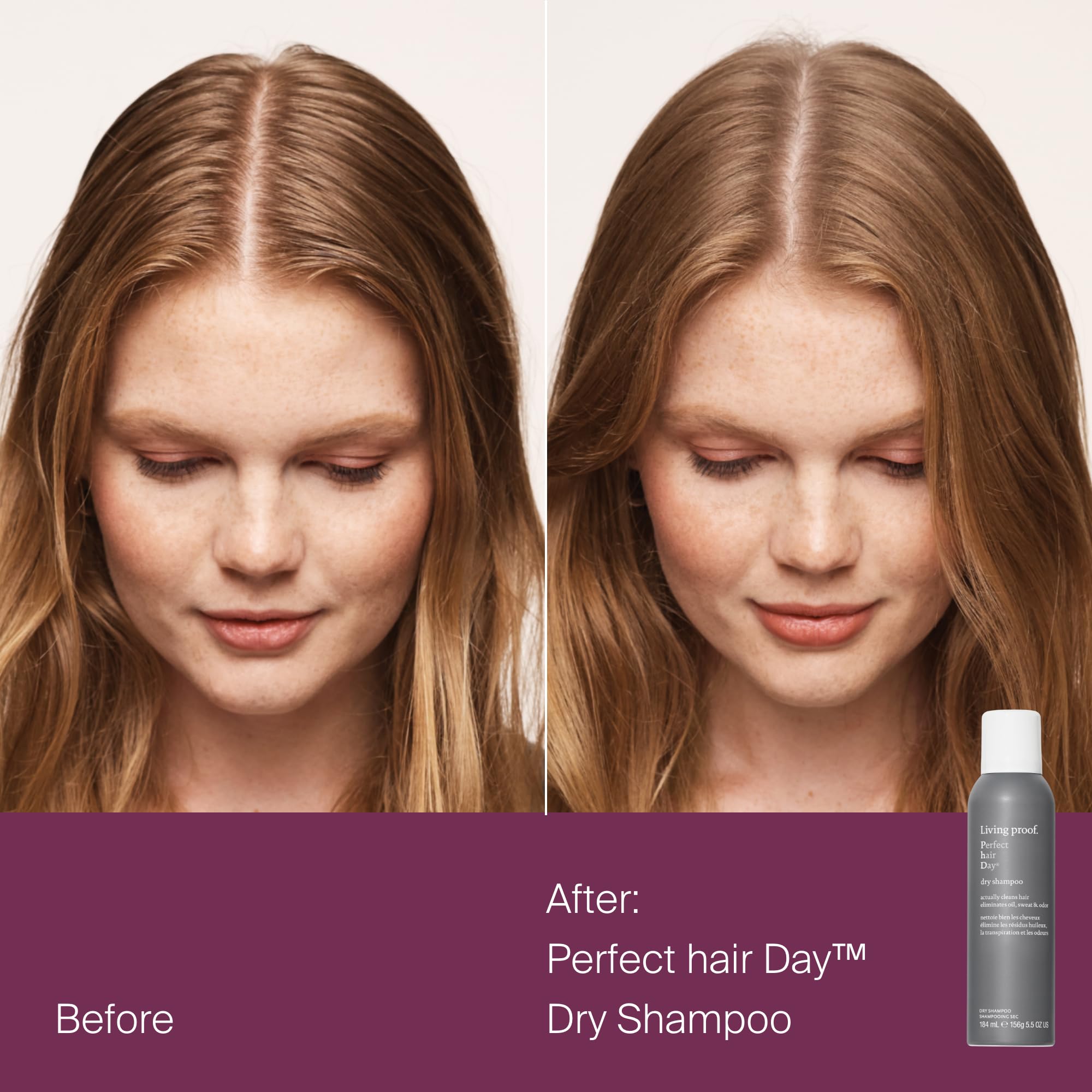 Living Proof Original Dry Shampoo pour action refreshing after workout.
