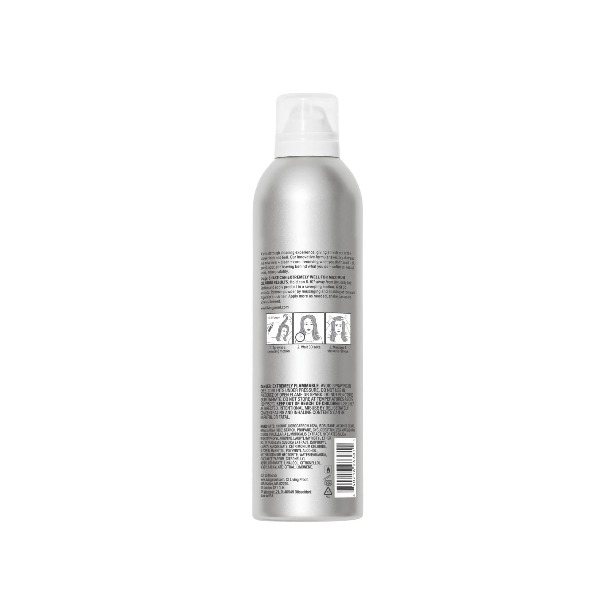 Living Proof phd dry shampoo spray mist highlights quick refreshing between washes.