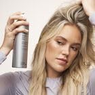 Living Proof travel size dry stylers bundle application close-up highlights flexible hold