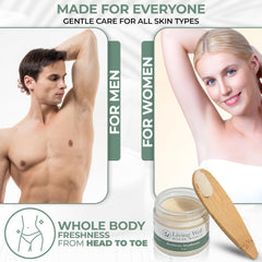 Underarm-area usage with Living Well with Dr. Michelle unscented formula for sensitive skin