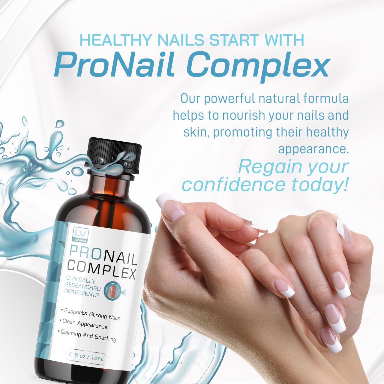 Livorka ProNail Complex brush-on applicator for easy daily nail application.