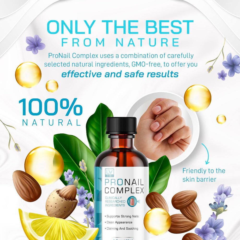 Livorka ProNail Complex liquid drops offer easy daily use for healthy-looking nails.