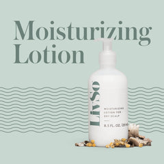 LivSo Moisturizing Scalp Lotion application on scalp demonstrates easy, quick-absorbing formula for busy routines.