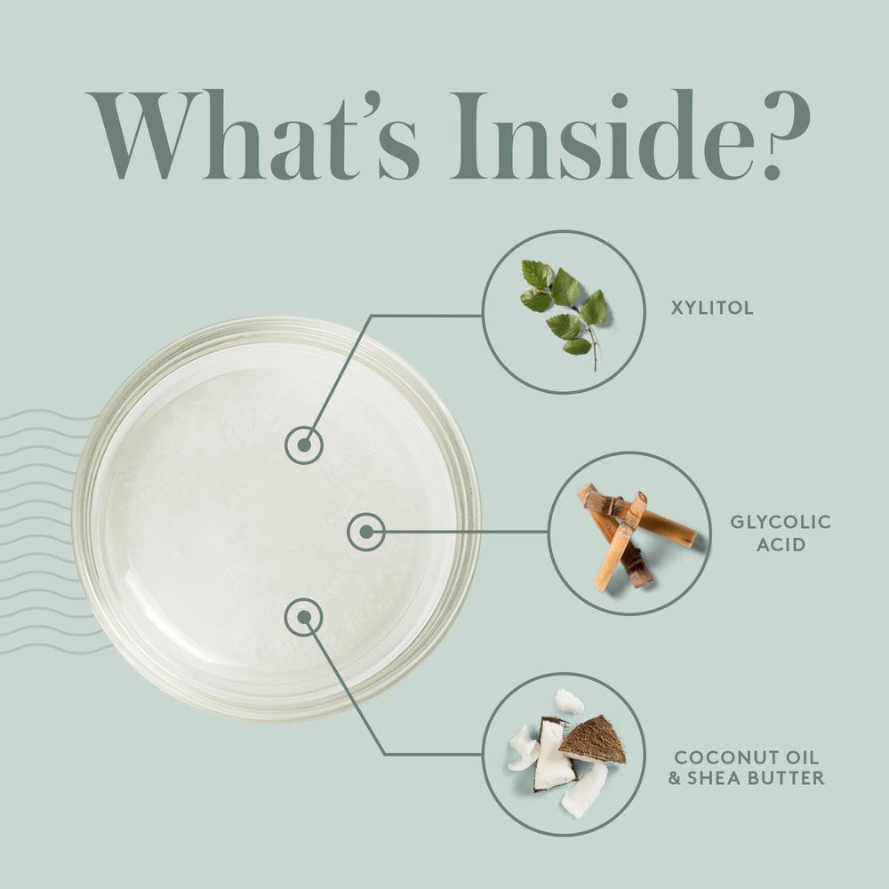 LivSo ingredients close-up featuring coconut oil and AHA.