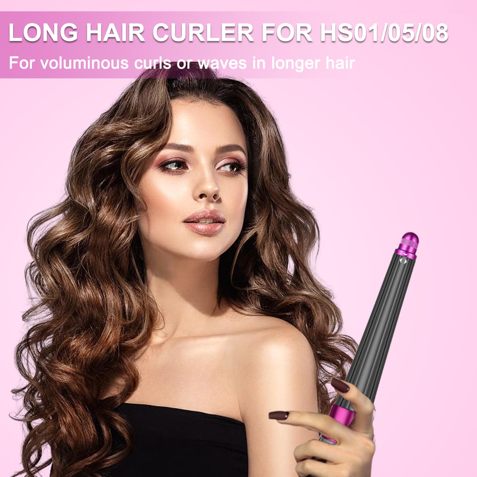Liwoowe bidirectional auto-wrap curling enables easy left or right direction styling.