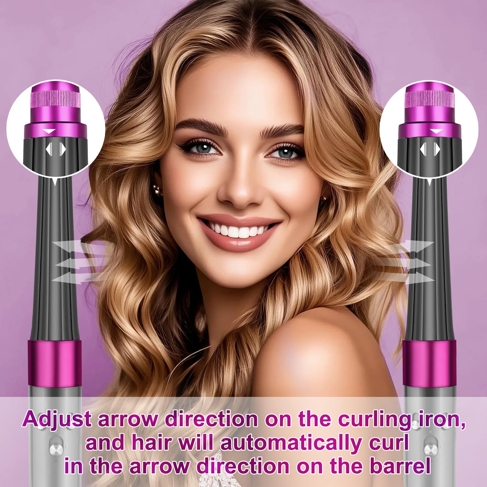 Liwoowe long conical barrel 20-36mm supports versatile curls and defined waves.