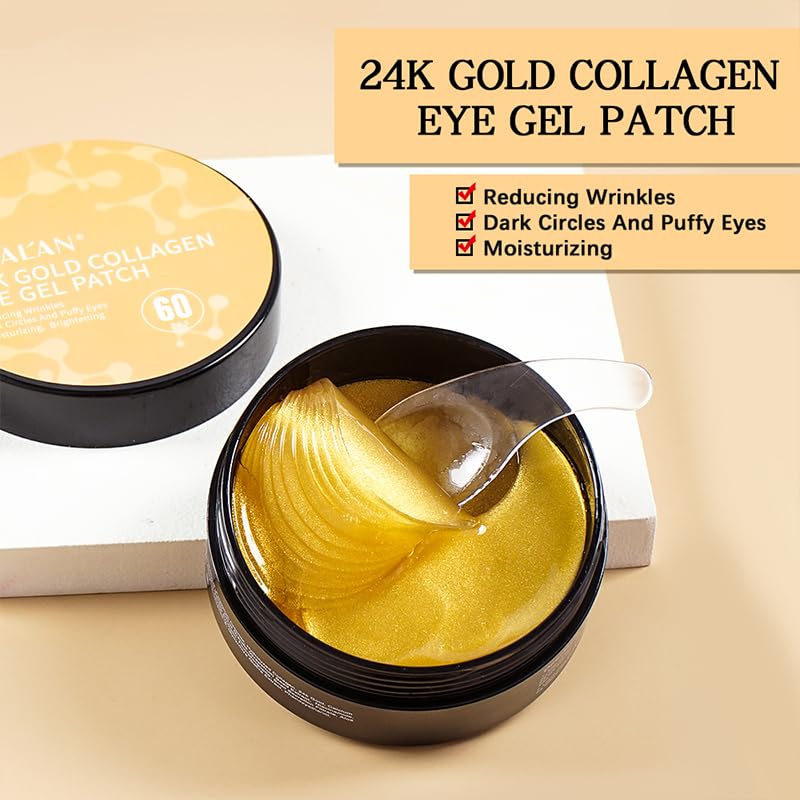 LIYALAN eye patches with scoop tool demonstrate easy application.