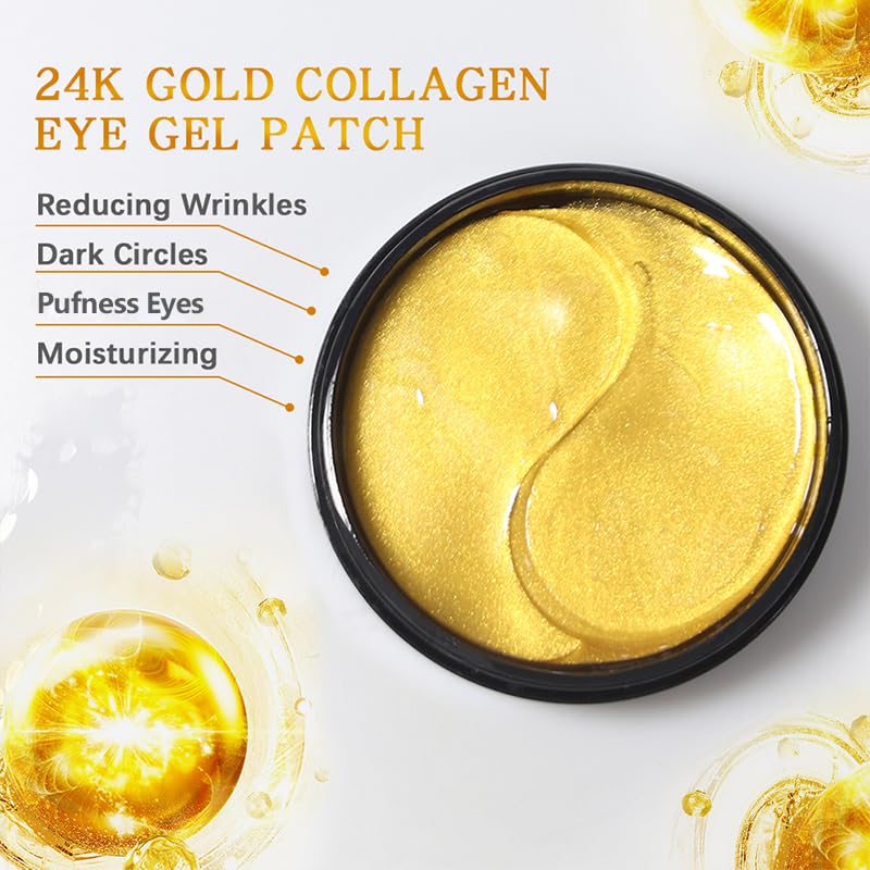LIYALAN patches swatch shows luxurious texture and gold-infused formula.