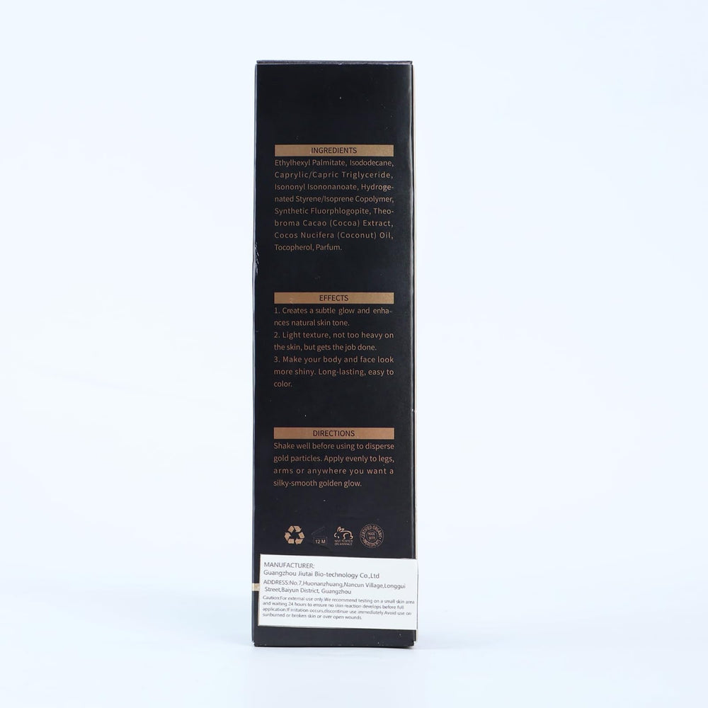LIYALAN Shimmer Body Oil washes off easily with soap and water.