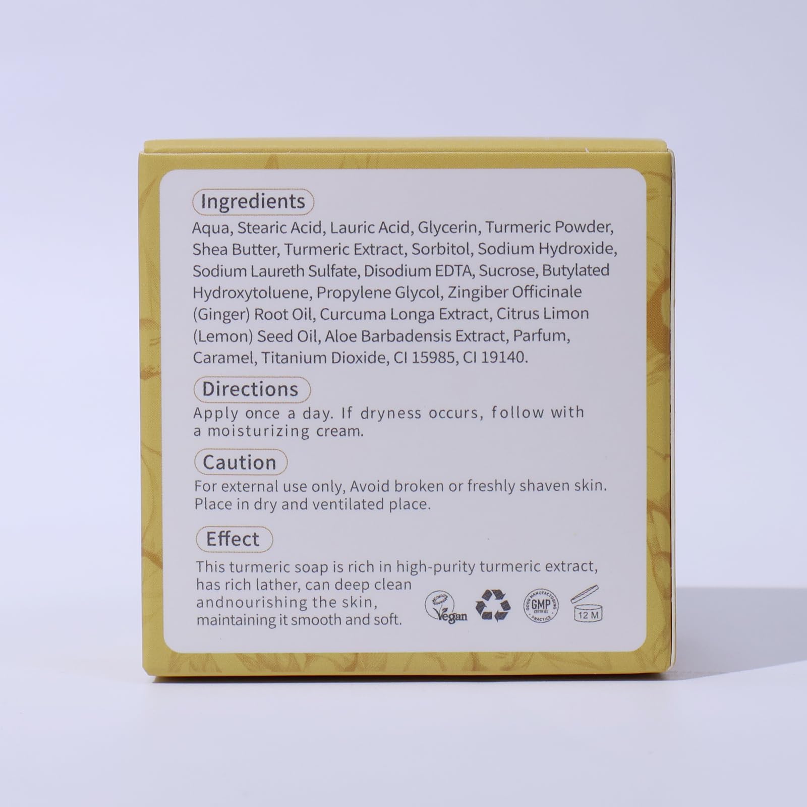 LIYALAN turmeric soap bar after-use skin feels refreshed and clean.