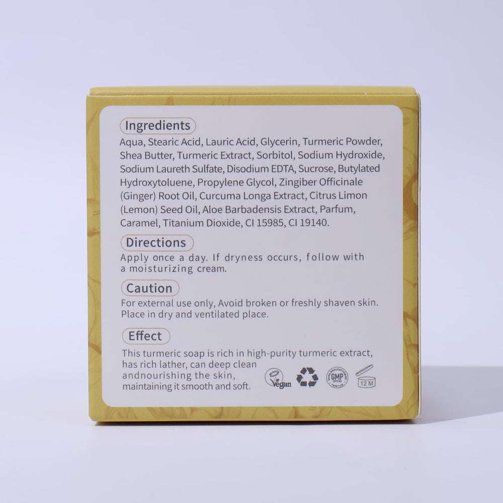LIYALAN turmeric soap bar after-use skin feels refreshed and clean.