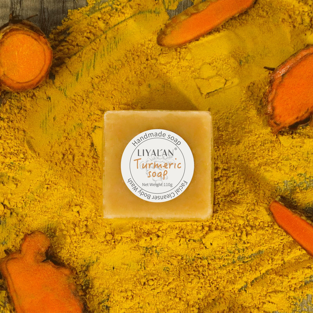 LIYALAN turmeric soap bar vegan formula designed for sensitive skin safety.