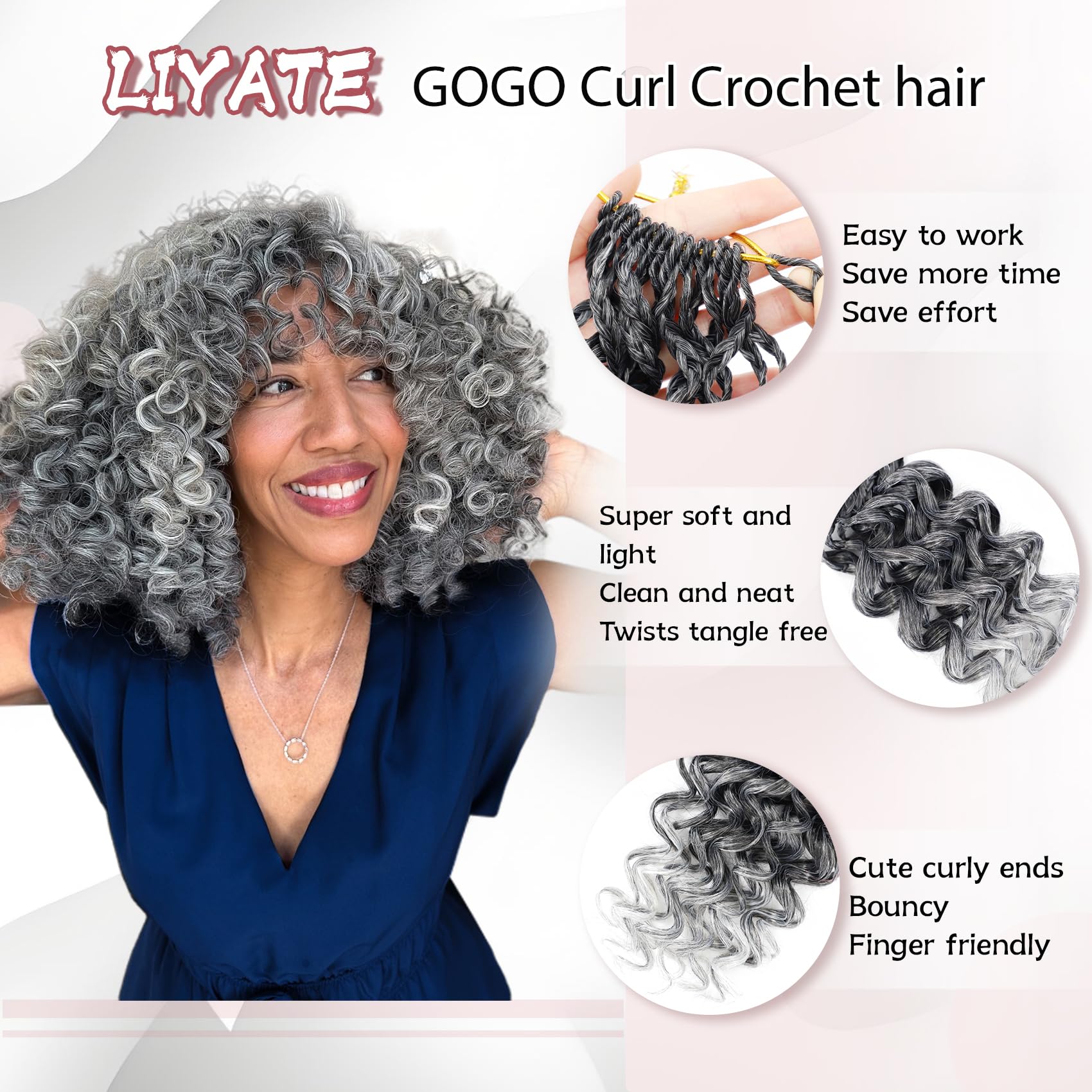 LIYATE Gogo Curl Deep Ocean Water Wave; versatile beachy texture for casual styles.