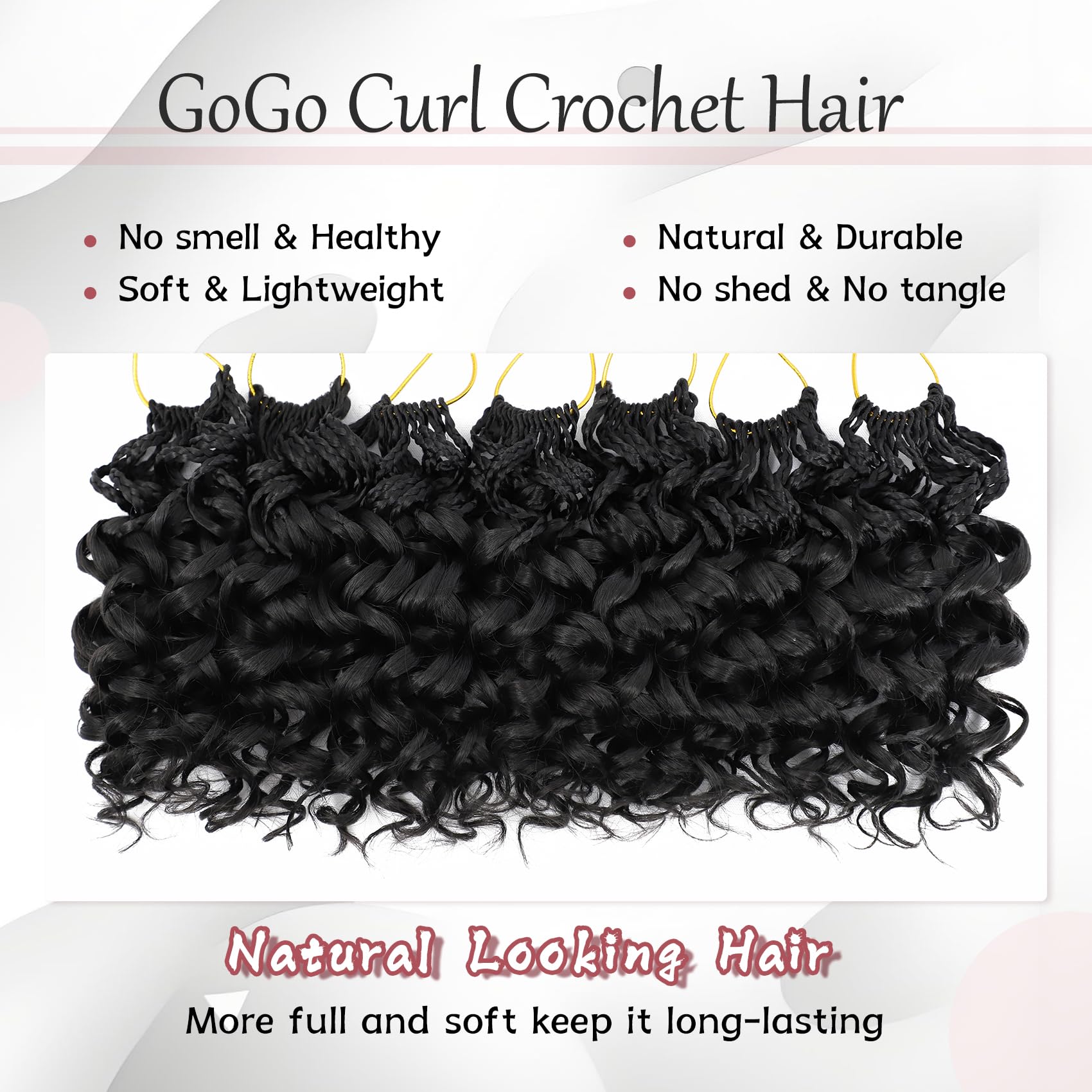 LIYATE Soft synthetic braiding hair 8in with lightweight, silky feel