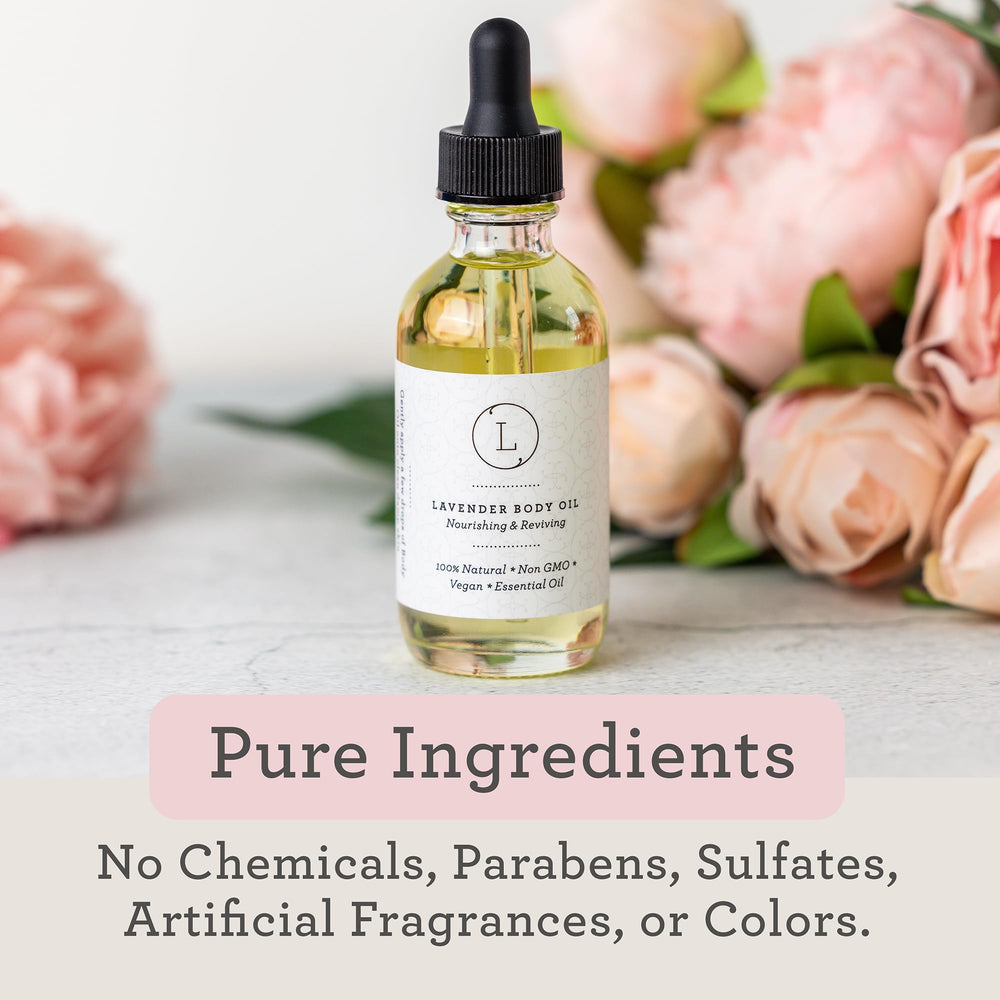 Lizush Lavender Body Oil packaging is gift-ready and premium