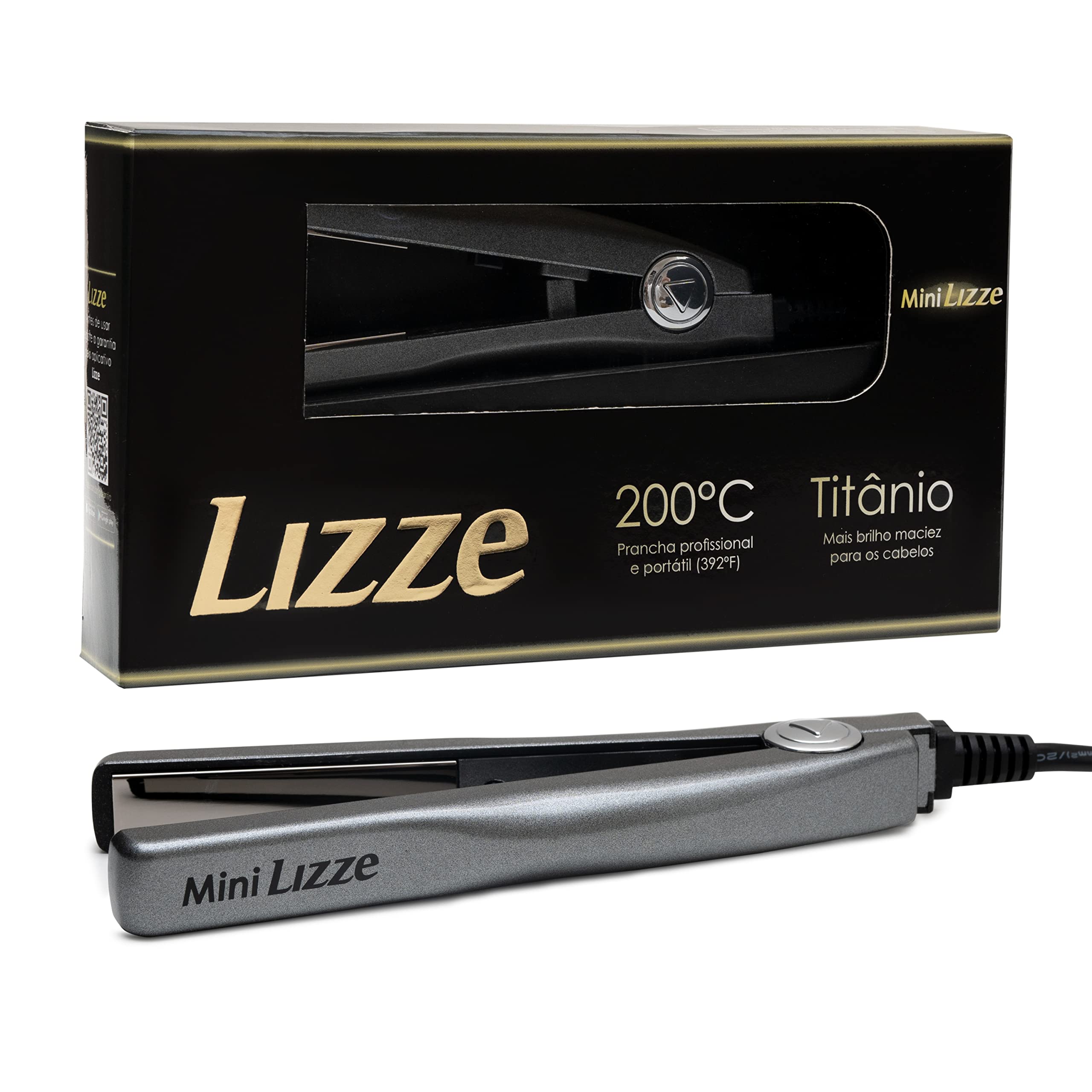Lizze Mini compact iron with slim profile for easy travel touch-ups.