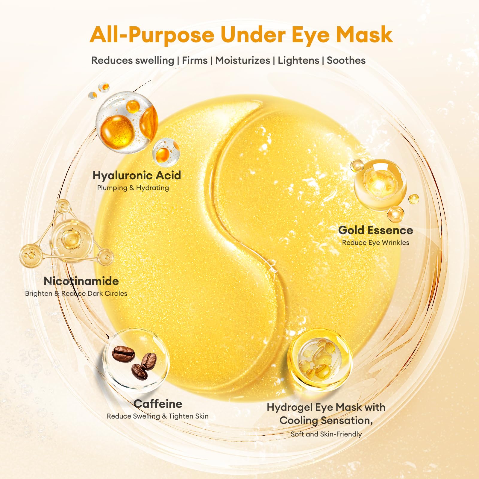 Gold essence in LJ KuKu Lady patches enhances skin elasticity and brightness