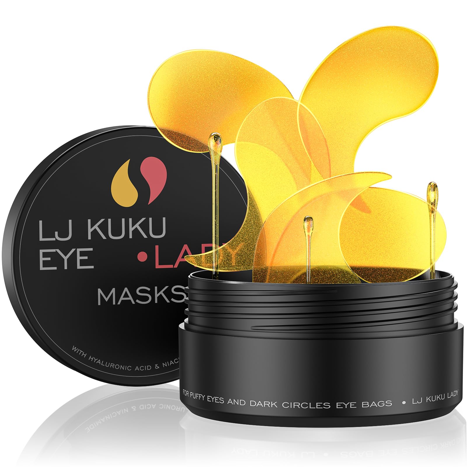 LJ KuKu Lady under-eye patches with gold essence for soothing hydration and brightening