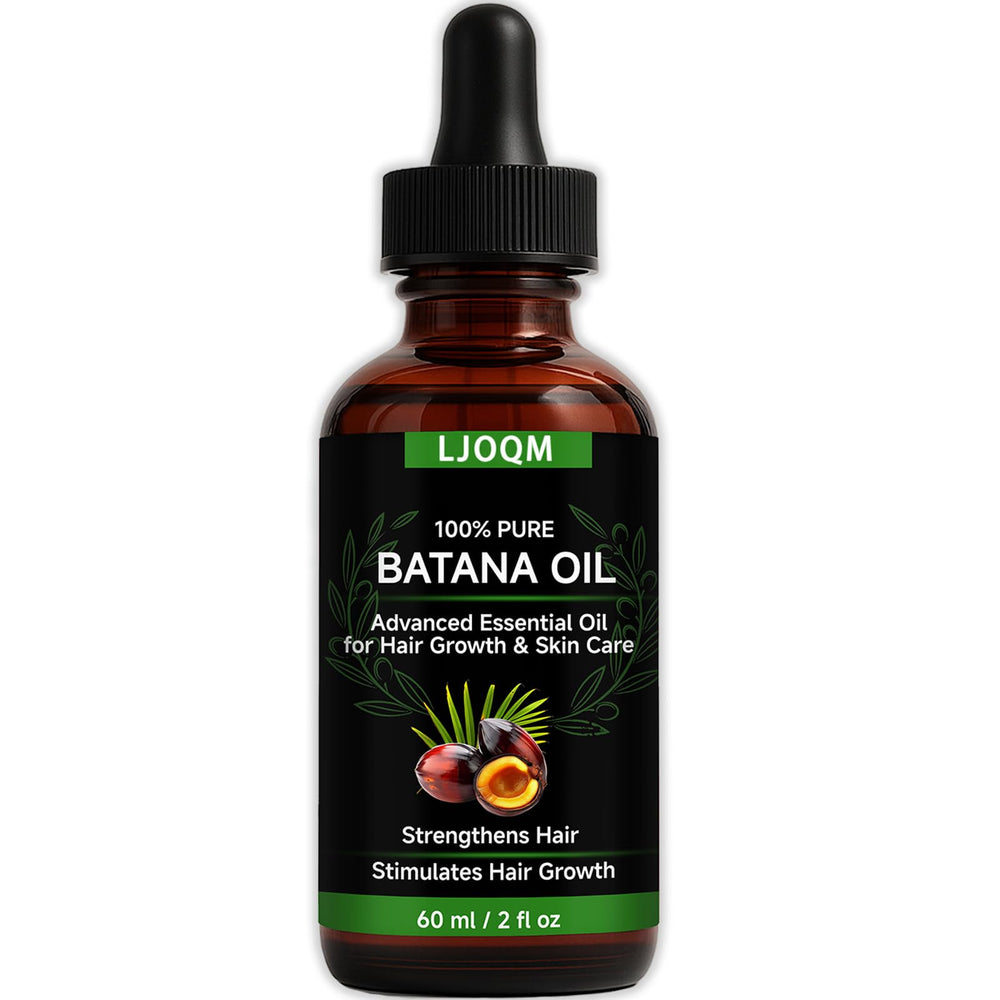 LJOQM Batana Oil bottle for natural hair nourishment and scalp care.