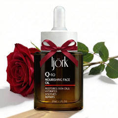 ljork Q-10 Face Oil bottle close-up highlighting premium hydration