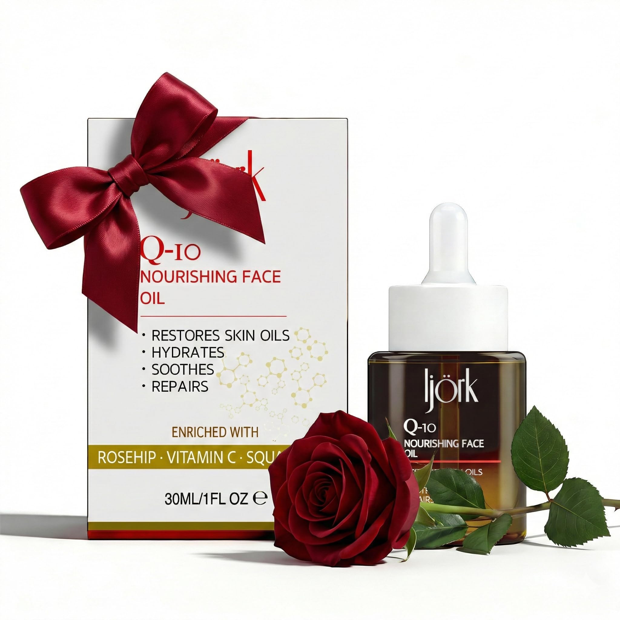 ljork Q-10 Face Oil after-application soft glow on skin