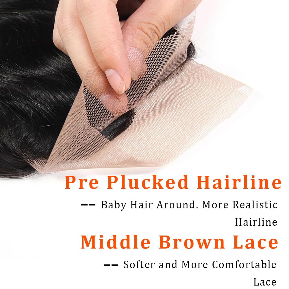LJZYW middle brown lace closure blends with many skin tones