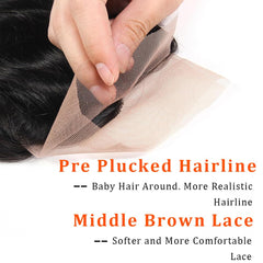 LJZYW middle brown lace closure blends with many skin tones