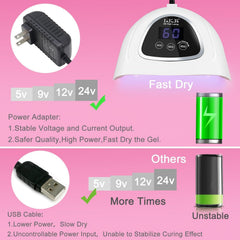 LKE 72W nail dryer speeds curing with adjustable timers.
