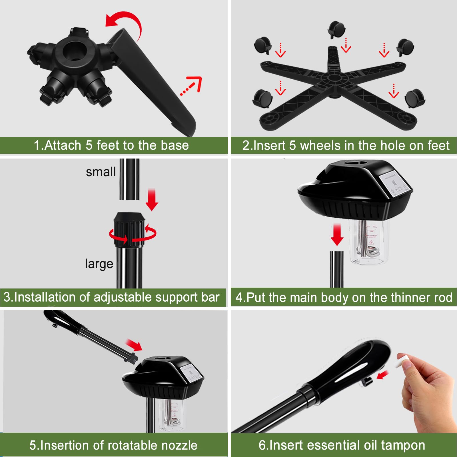 LKT COBTAC front view highlights mobility with five silent wheels.