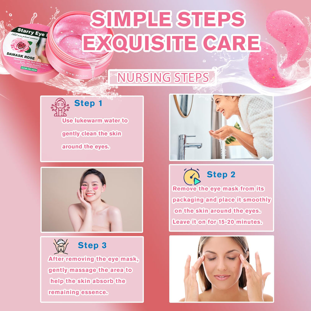 Lktvys Rose Eye Patches are suitable for all skin types and both genders.