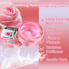 Lktvys Rose Eye Patches feature hydrogel texture that hugs the skin for moisture.